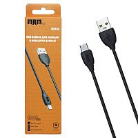 кабель usb - microusb mrm mr43m шнур для телефона, черный, длина 1м  фото