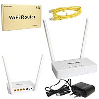 маршрутизатор zbt we526, стационарный wi-fi роутер 2,4 ггц, 300 мбит/с  (white) 1 порт wan, 4 порта  фото