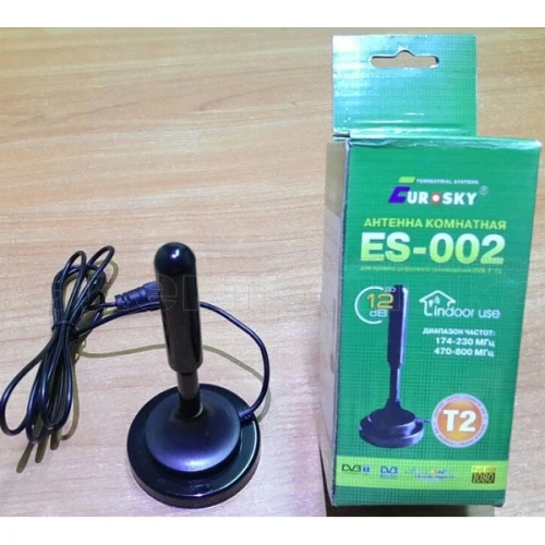 Антенна Комнатная Eurosky ES-002 T2  активная купить в г.Новосибирск
